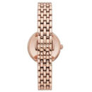 Emporio Armani Rosa Quartz Mother of Pearl Black Dial Rose Gold Steel Strap Watch For Women - AR11372